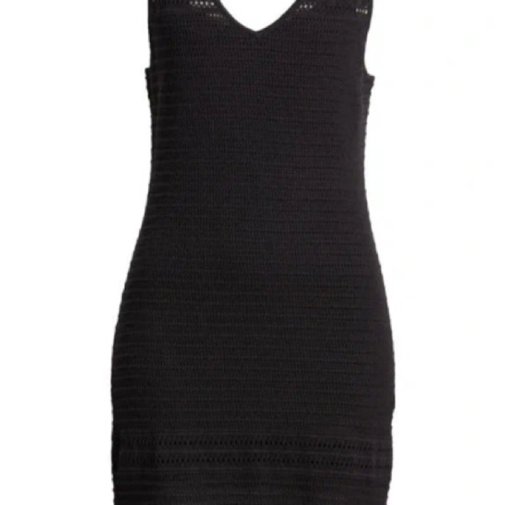 Tommy Bahama Elegant Black Knit Mini Dress